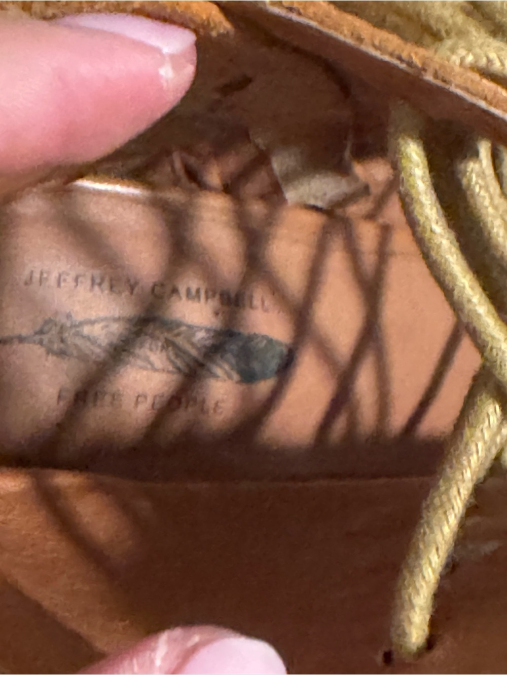 Jeffrey Campbell Free People Palermo Open-Toe Lace-Up Lug Bootie 8M - Picture 6 of 6